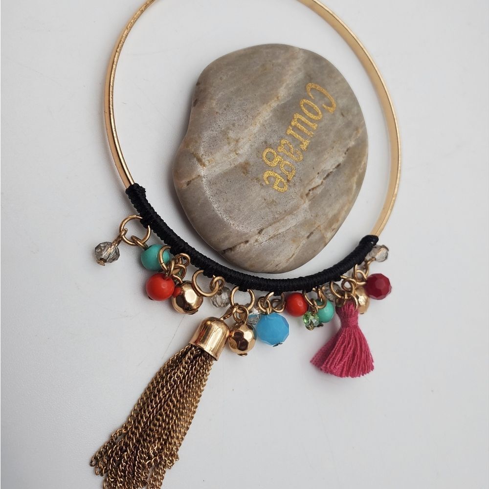 Haiti tropical vacation bracelet bangle tassel festive gift‎ for her B0934